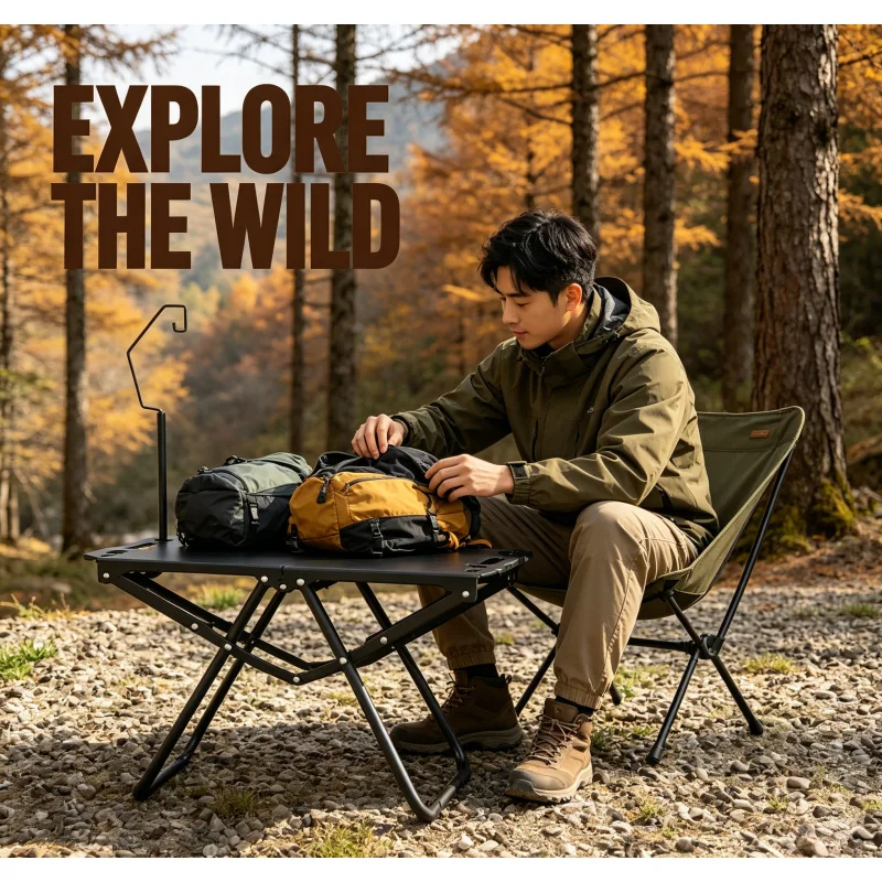 High Load Lightweight Foldable Outdoor Camping Table Space Saving Black Portable Picnic Desk For Home Travel Use
High Load Lightweight Foldable Outdoor Camping Table Space Saving Black Portable Picnic Desk For Home Travel Use