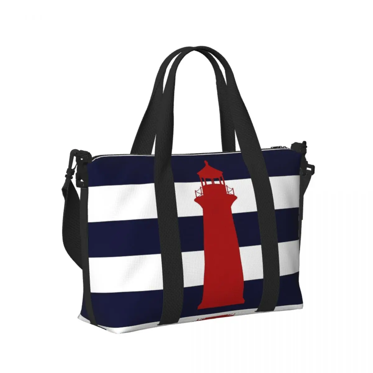 Custom Nautical Red Lighthouse Beach Travel Bag Large Capacity Tote Bags for Gym Sport Women Shopping Duffle Shoulder Bag
Custom Nautical Red Lighthouse Beach Travel Bag Large Capacity Tote Bags for Gym Sport Women Shopping Duffle Shoulder Bag