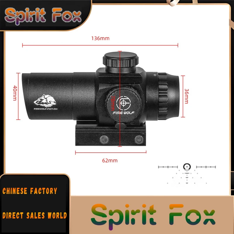 3X30IR Holographic Monocular Telescope with Red Dot Prism Mirror Cross Split Short Shell for Outdoor High Definition Viewing
3X30IR Holographic Monocular Telescope with Red Dot Prism Mirror Cross Split Short Shell for Outdoor High Definition Viewing