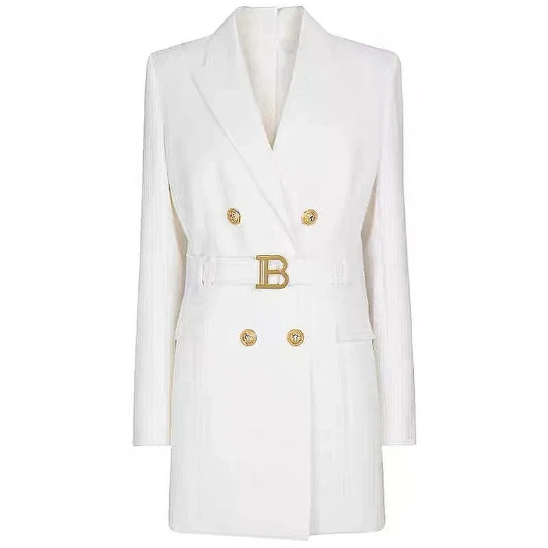 Women's Blazer Dresses Long Sleeve Button Front Elegant Solid Blazer Mini Dress Double Breasted Long Jacket Coat Dress
Women's Blazer Dresses Long Sleeve Button Front Elegant Solid Blazer Mini Dress Double Breasted Long Jacket Coat Dress
