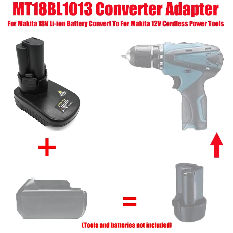 MT18BL1013 Battery Adapter Converter for Makita 18V Lithium Batteries Compatible with For Makita 12V Lithium Battery Power Tools
MT18BL1013 Battery Adapter Converter for Makita 18V Lithium Batteries Compatible with For Makita 12V Lithium Battery Power Tools