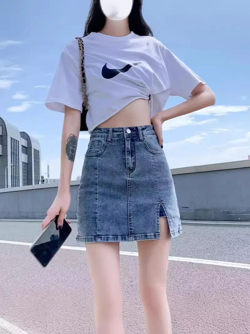 High Waist Elastic Denim Mini Skirt Women's A- Line Bodycon Short Skirt Anti-Light Pants Skirt Sexy Spicy Girl Pure Color Poly..
High Waist Elastic Denim Mini Skirt Women's A- Line Bodycon Short Skirt Anti-Light Pants Skirt Sexy Spicy Girl Pure Color Poly..
