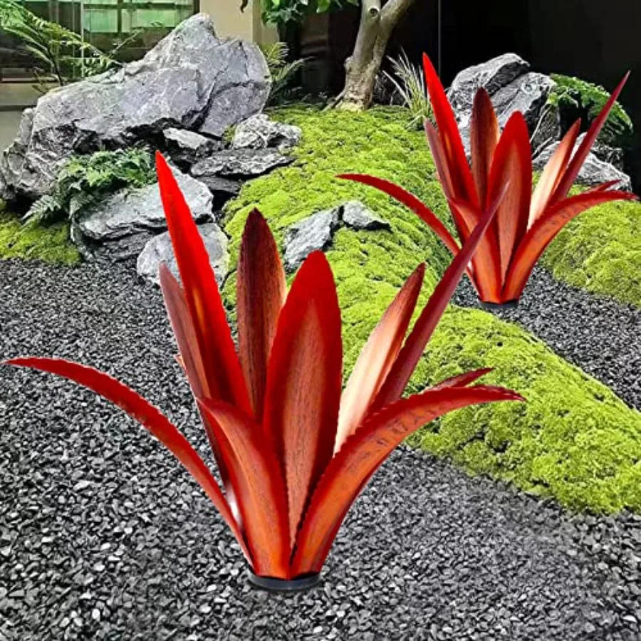 Outdoor agave garden art sculpture for courtyard and lawn decoration, thickened wind-resistant metal, red color, 12-leaf design
Outdoor agave garden art sculpture for courtyard and lawn decoration, thickened wind-resistant metal, red color, 12-leaf design