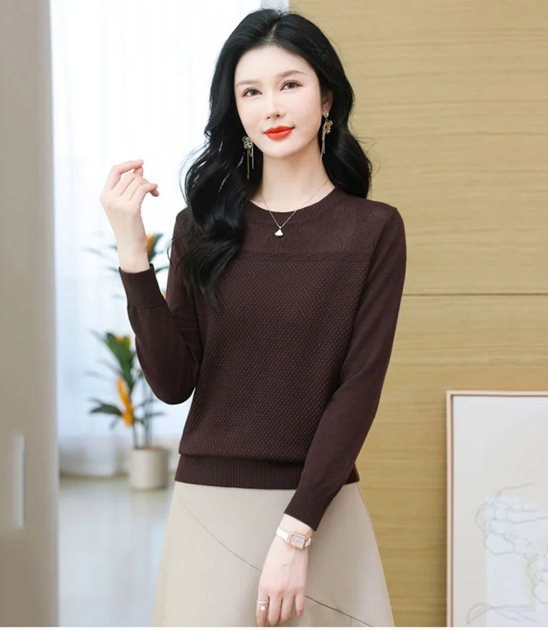 Knitwear Long Sleeve Bottoming Shirt Spring Autumn Women's New Loose Sweater Pullover Womens
Knitwear Long Sleeve Bottoming Shirt Spring Autumn Women's New Loose Sweater Pullover Womens