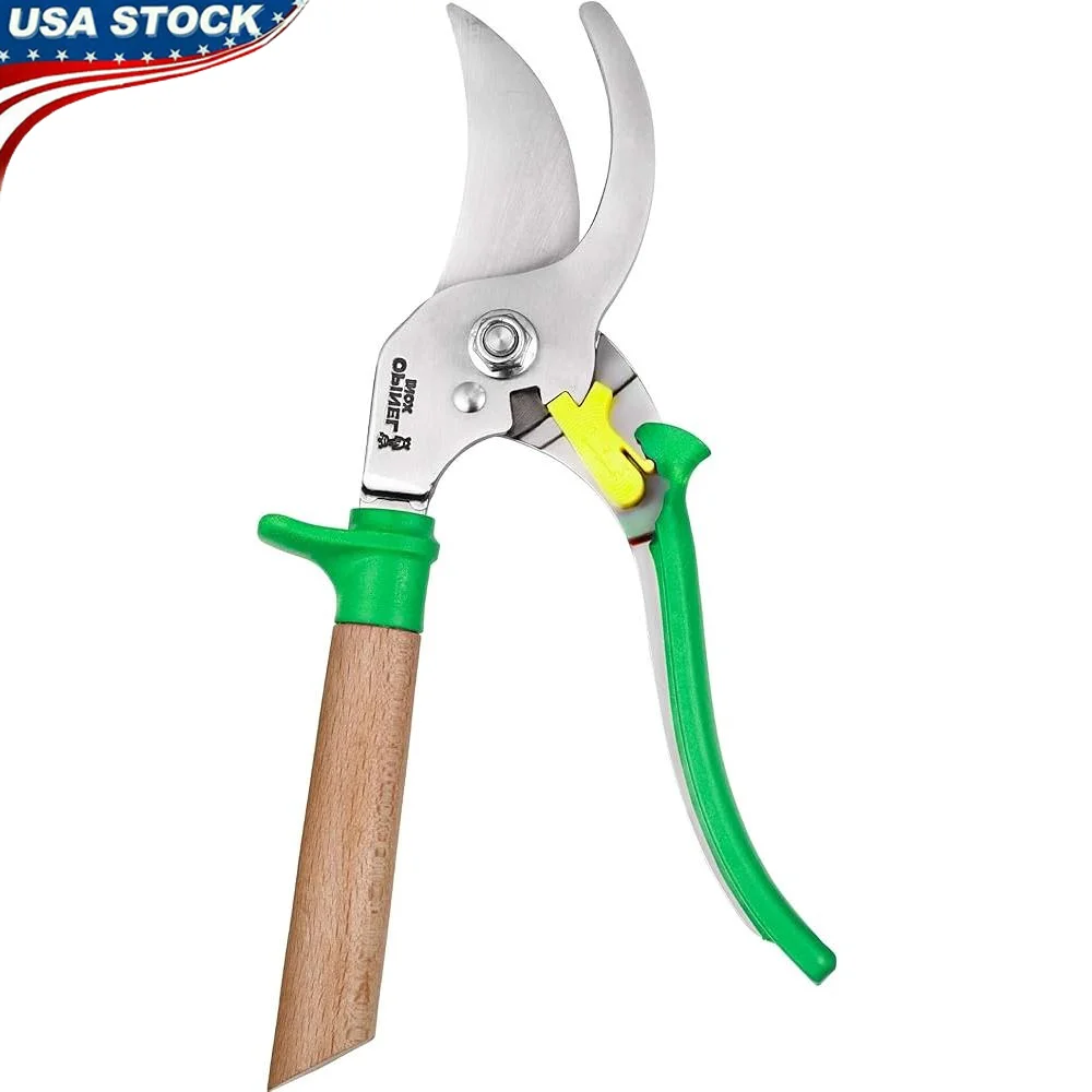 Manual Hand Pruners Stainless Steel Blade Non-Slip Beech Wood Handle Adjustable Garden Clipper Lightweight Bypass Secateurs
Manual Hand Pruners Stainless Steel Blade Non-Slip Beech Wood Handle Adjustable Garden Clipper Lightweight Bypass Secateurs