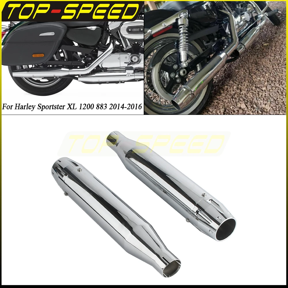 Motorcycle Slip-On Exhaust Muffler Pipe Chrome For Harley Sportster XL 883 1200 72 48 Forty Eight Super Low XL 1200T 2014-2016
Motorcycle Slip-On Exhaust Muffler Pipe Chrome For Harley Sportster XL 883 1200 72 48 Forty Eight Super Low XL 1200T 2014-2016