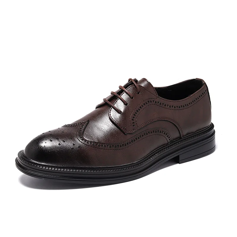 Fashion Mens Leather Brogues Dress Shoes Luxury Quality Autumn Breathable Outdoor Daily Elegant Black Color Business Shoes Man
Fashion Mens Leather Brogues Dress Shoes Luxury Quality Autumn Breathable Outdoor Daily Elegant Black Color Business Shoes Man