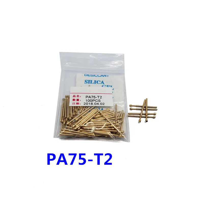100PCS/Bag Gold Plated PA75-T2 Diamond Spring Test Probe Outer Diameter 1.02mm Length 16.35mm PCB Pogo Pin
100PCS/Bag Gold Plated PA75-T2 Diamond Spring Test Probe Outer Diameter 1.02mm Length 16.35mm PCB Pogo Pin