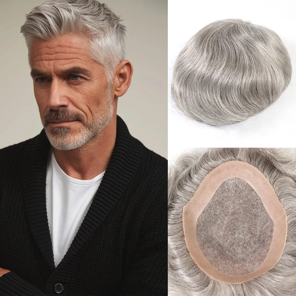 Human Hair Prosthesis for Men's Toupee Breathable Mono Toupee PU Double Knot Male Wig Unit Hairpiece Replacement System 8x10Inch
Human Hair Prosthesis for Men's Toupee Breathable Mono Toupee PU Double Knot Male Wig Unit Hairpiece Replacement System 8x10Inch