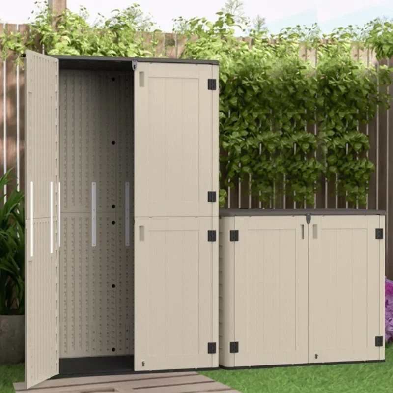 Outdoor Horizontal Storage Sheds Shelf, Storage Box Waterproof Resin Tool Shed, Multi-Opening Door for Easy Storage of Bike
Outdoor Horizontal Storage Sheds Shelf, Storage Box Waterproof Resin Tool Shed, Multi-Opening Door for Easy Storage of Bike