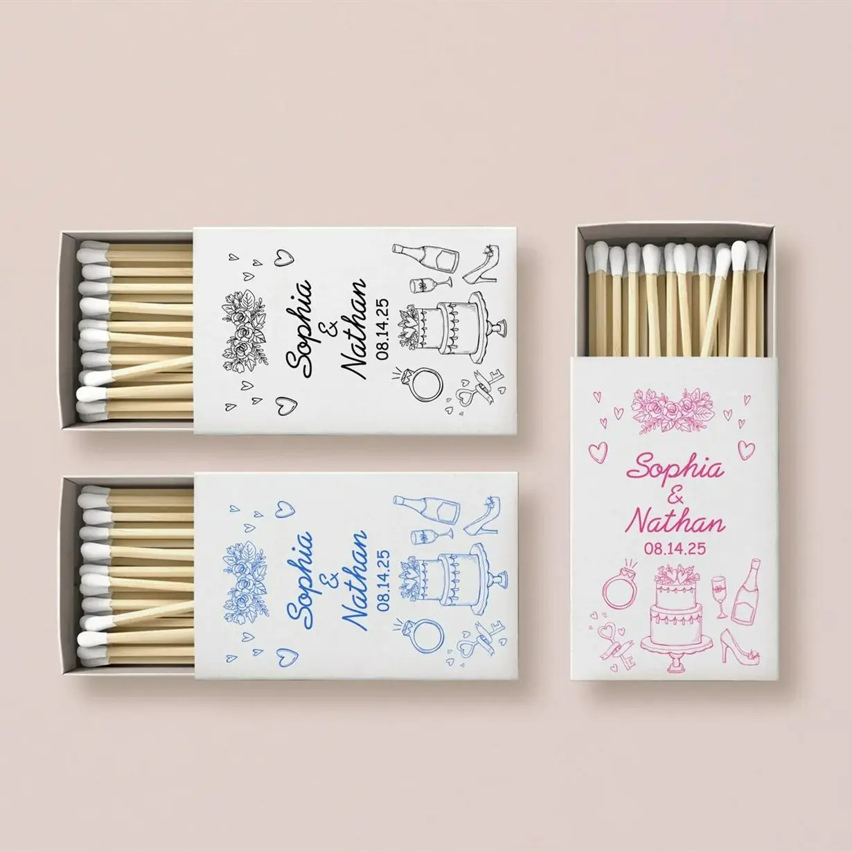 Personalized MatchBoxes for Wedding/Hand Drawn Wedding Matchbox/Wedding Decor/Party Favor Matches/Bridal Shower Favors/Bridesmai
Personalized MatchBoxes for Wedding/Hand Drawn Wedding Matchbox/Wedding Decor/Party Favor Matches/Bridal Shower Favors/Bridesmai