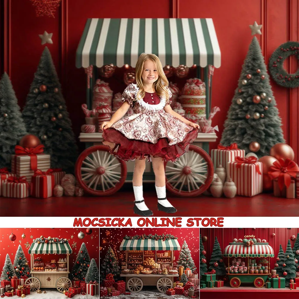Mocsicka Photography Backdrops Christmas Candy Cart Red Wall Snow Xmas Tree Gifts Boxes Boy Girl Photo Background Shooting Props
Mocsicka Photography Backdrops Christmas Candy Cart Red Wall Snow Xmas Tree Gifts Boxes Boy Girl Photo Background Shooting Props