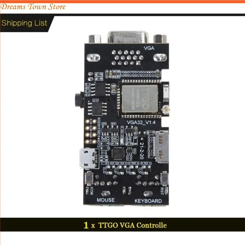 HX6A TTGO VGA VGA32 ESP32 PSRAM Module V1.4 Controller 2 Mouse Keyboard Graphics Library Game Engine And ANSI/VT Terminal
HX6A TTGO VGA VGA32 ESP32 PSRAM Module V1.4 Controller 2 Mouse Keyboard Graphics Library Game Engine And ANSI/VT Terminal