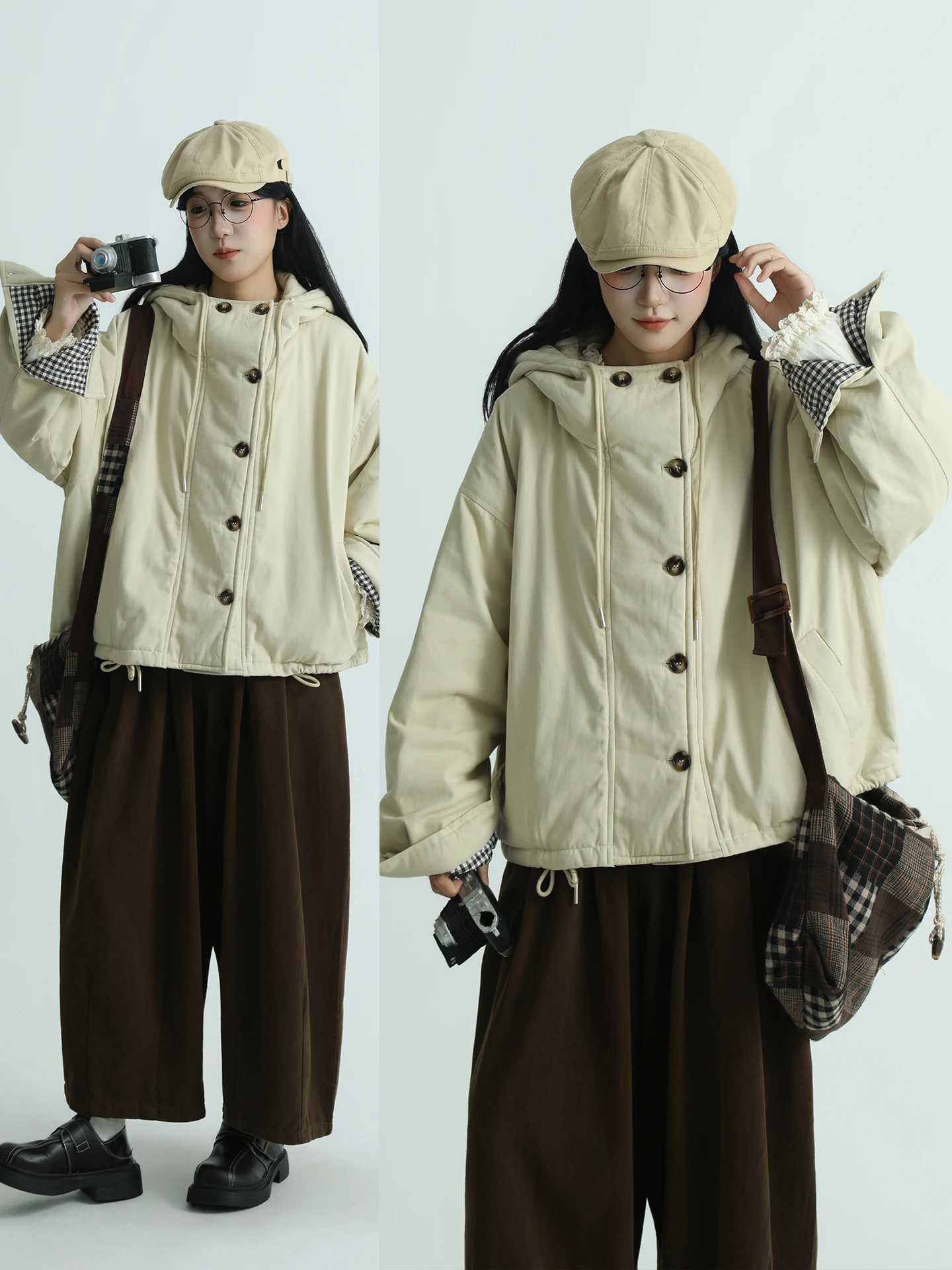 Женская свободная повседневная художественная куртка Boeren Ort Cotton Jaet с капюшоном на шнурке, универсальная, стройнящая верхняя одежда
Женская свободная повседневная художественная куртка Boeren Ort Cotton Jaet с капюшоном на шнурке, универсальная, стройнящая верхняя одежда