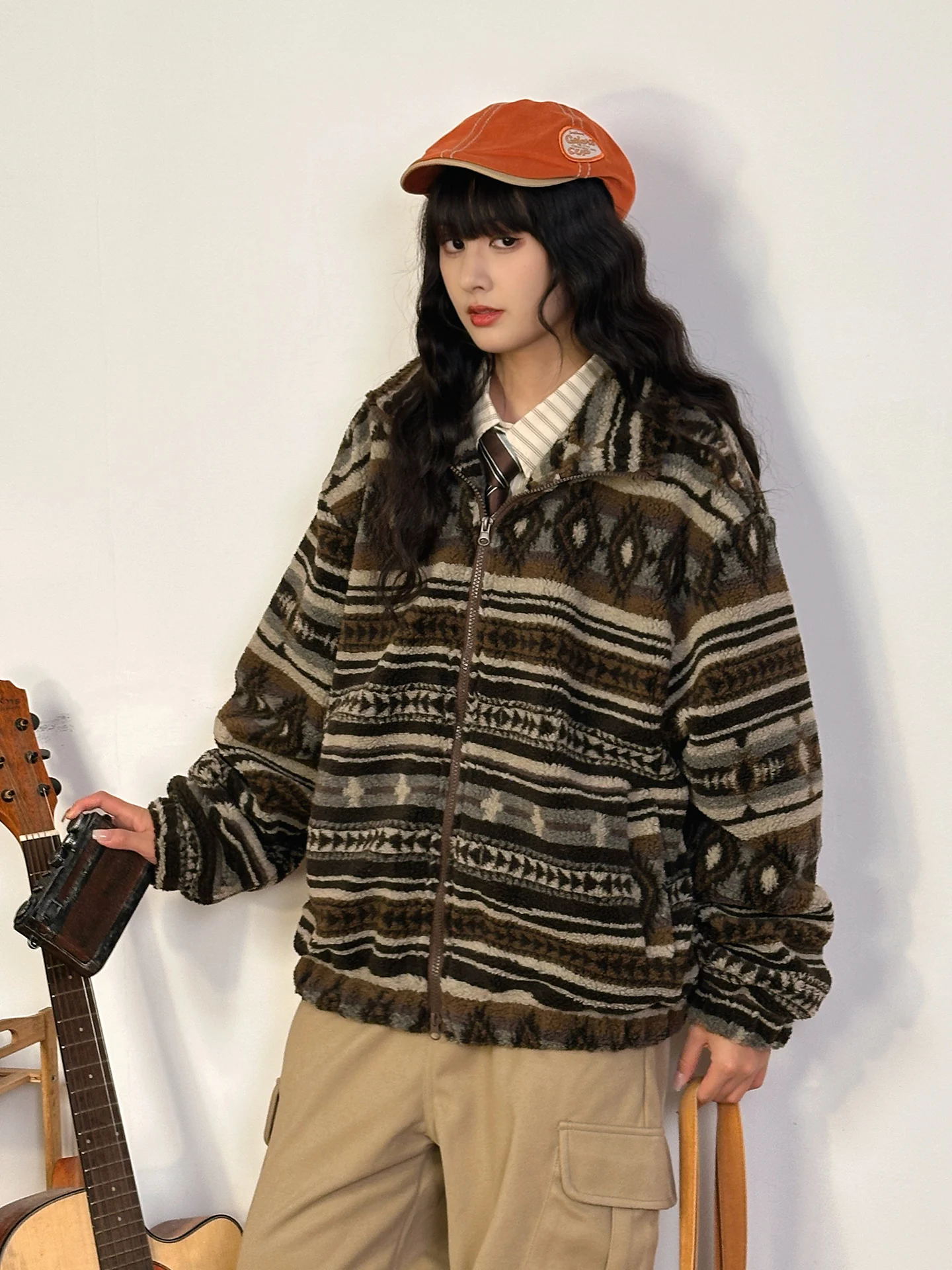 Original American Retro Lamb Fur Jaet Women's Autumn Winter Loose Thi Casual Cotton Coat Warm Zipper Closure Long Sve
Original American Retro Lamb Fur Jaet Women's Autumn Winter Loose Thi Casual Cotton Coat Warm Zipper Closure Long Sve