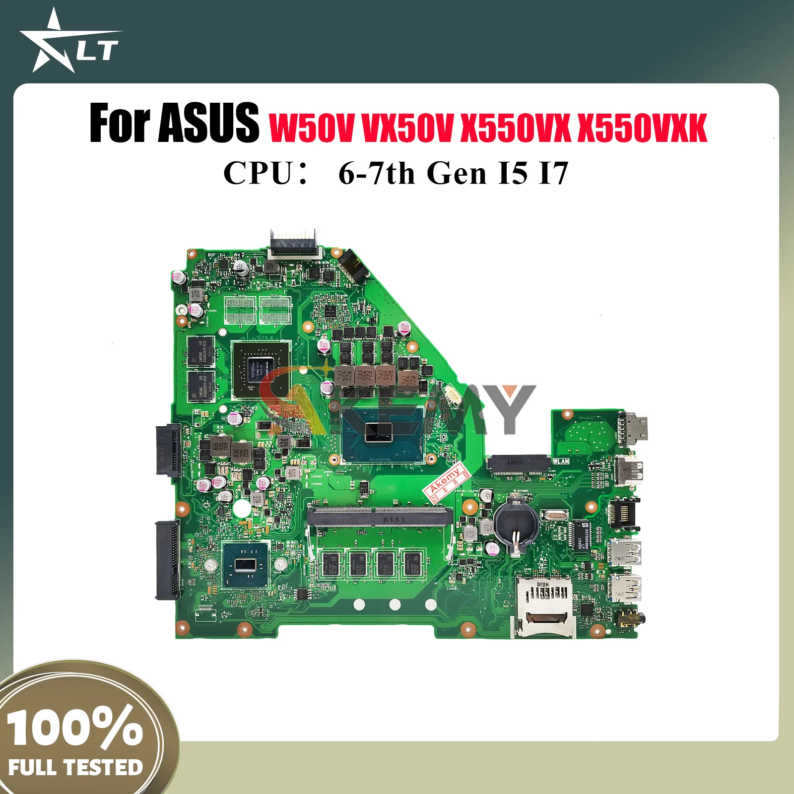 X550VX Laptop Motherboard For ASUS VivoBook FH5900 K550VX VX50V W50V X550V X550VXK X550VX FH6500V Mainboard With I5 I7 CPU stk
X550VX Laptop Motherboard For ASUS VivoBook FH5900 K550VX VX50V W50V X550V X550VXK X550VX FH6500V Mainboard With I5 I7 CPU stk