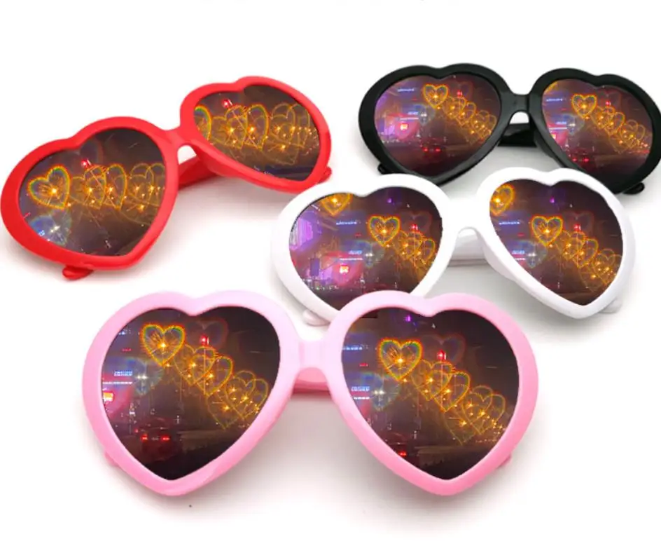 20pcs Effect Diffraction Sunglasses See Hearts Special Rave Party Music Festival Light Changing Eyewear Love Gift Thanksgiving
20pcs Effect Diffraction Sunglasses See Hearts Special Rave Party Music Festival Light Changing Eyewear Love Gift Thanksgiving