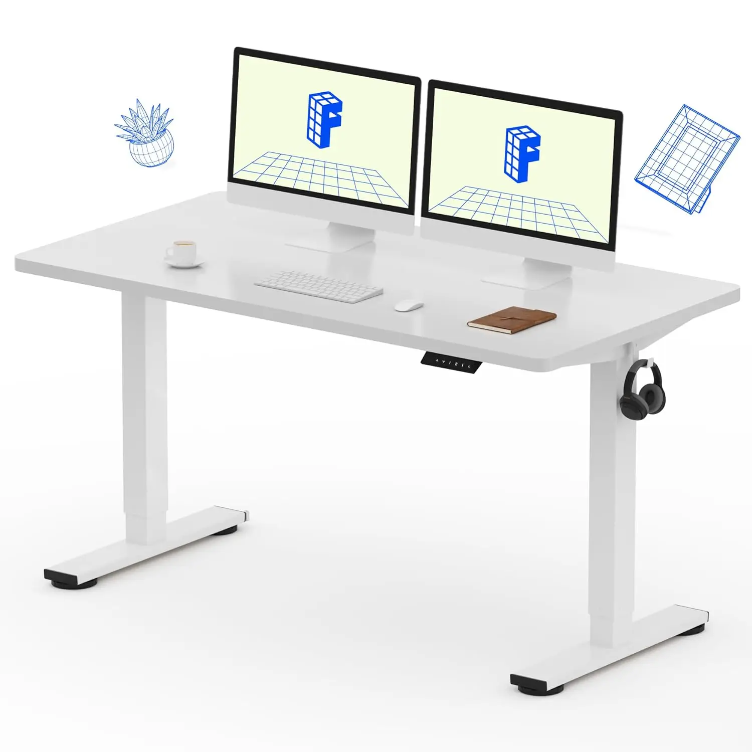 Electric Height Adjustable Standing Desk 55"x28" Seamless Desktop for Home Office Multi-Monitor Setup, Customized
Electric Height Adjustable Standing Desk 55"x28" Seamless Desktop for Home Office Multi-Monitor Setup, Customized
