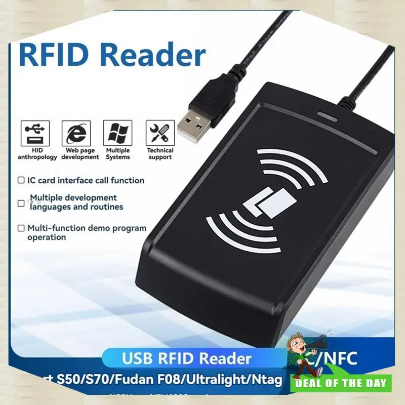 24-часовая доставка USB RFID-считыватель IC-карт NFC-считыватель карт USB HID Устройство чтения смарт-карт Поддержка Windows Linux System
24-часовая доставка USB RFID-считыватель IC-карт NFC-считыватель карт USB HID Устройство чтения смарт-карт Поддержка Windows Linux System