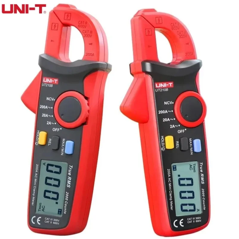 UNI-T UT210B True RMS Clamp Meter NCV Non Contact 200A Small Jaw Non-sinusoidal Signal Tester for Inverter Motor Industrial