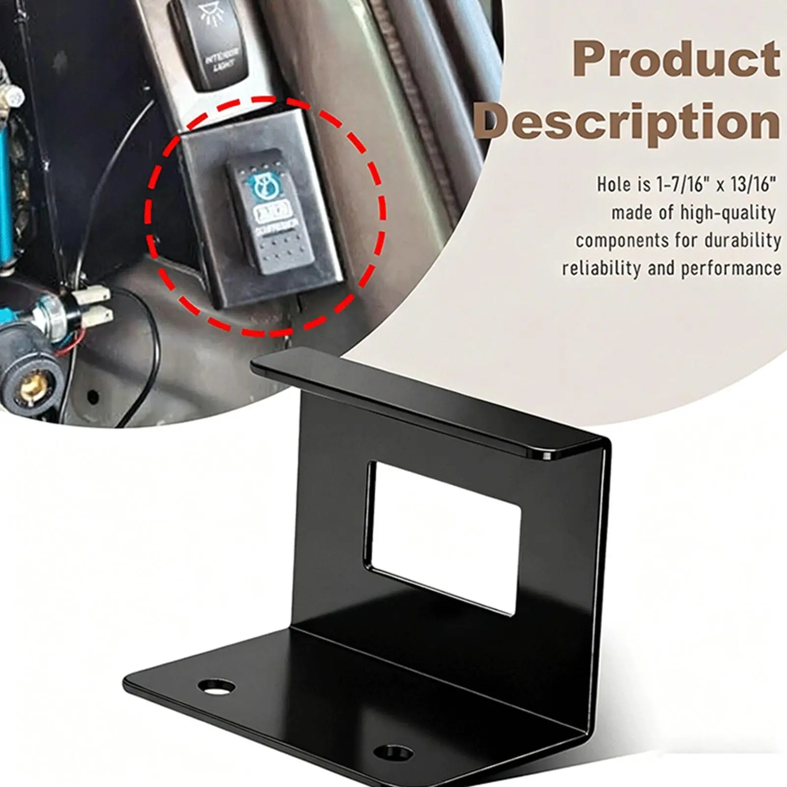 Mounting Bracket For Rocker On-Off Trailer Accessories Bus Toggle Housing For Technicians Modifiers Builders Drivers Home Garage
Mounting Bracket For Rocker On-Off Trailer Accessories Bus Toggle Housing For Technicians Modifiers Builders Drivers Home Garage