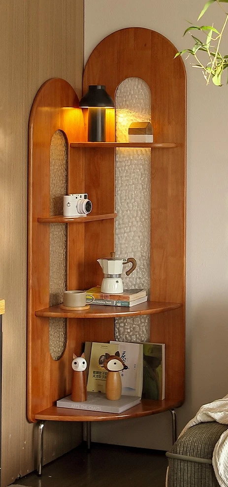 Storage Bookshelf Solid Wood Home Wall Bedroom Retro Medieval Floor Shelf Triangular Glass Living Room
Storage Bookshelf Solid Wood Home Wall Bedroom Retro Medieval Floor Shelf Triangular Glass Living Room