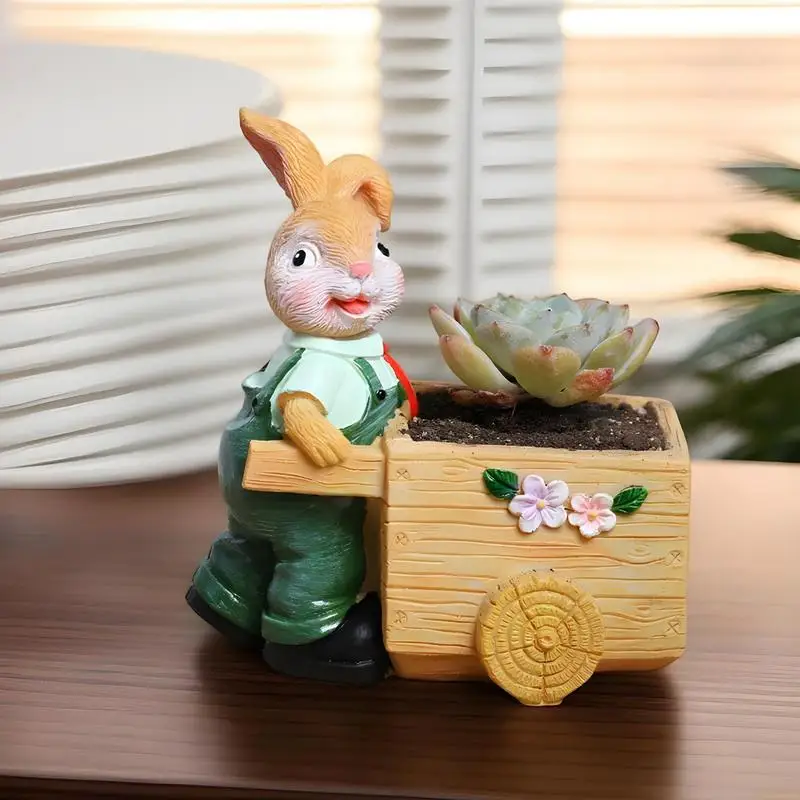 Easter Resin Succulent Pots Cartoon Bunny Succulent Flower Pot Multi-Purpose Craft Decoration For Shelf Balcony Bedroom Garden
Easter Resin Succulent Pots Cartoon Bunny Succulent Flower Pot Multi-Purpose Craft Decoration For Shelf Balcony Bedroom Garden