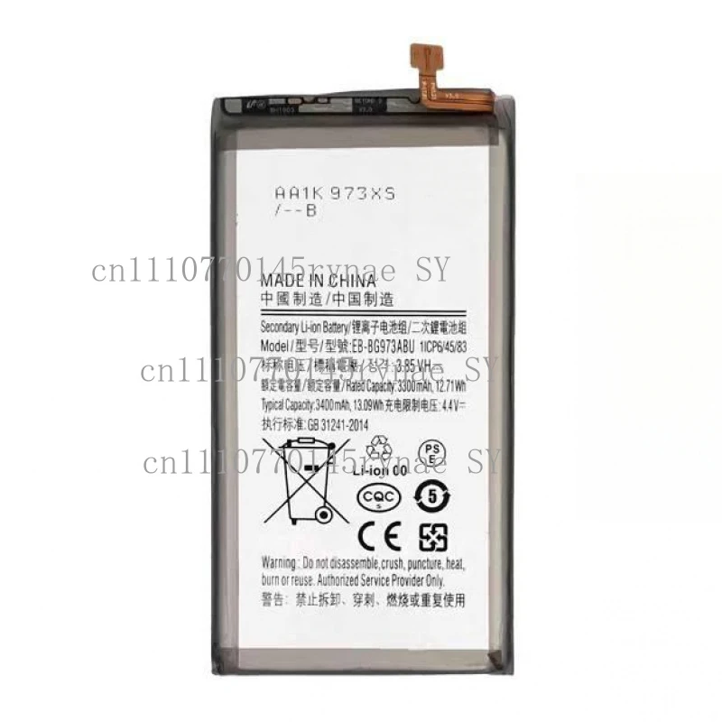 EB-BG973ABU 3400mAh New Compatible High Capacity Battery Fits Samsung Galaxy S10 G973F G973U G973U1 G973W G9730 G973FD
EB-BG973ABU 3400mAh New Compatible High Capacity Battery Fits Samsung Galaxy S10 G973F G973U G973U1 G973W G9730 G973FD
