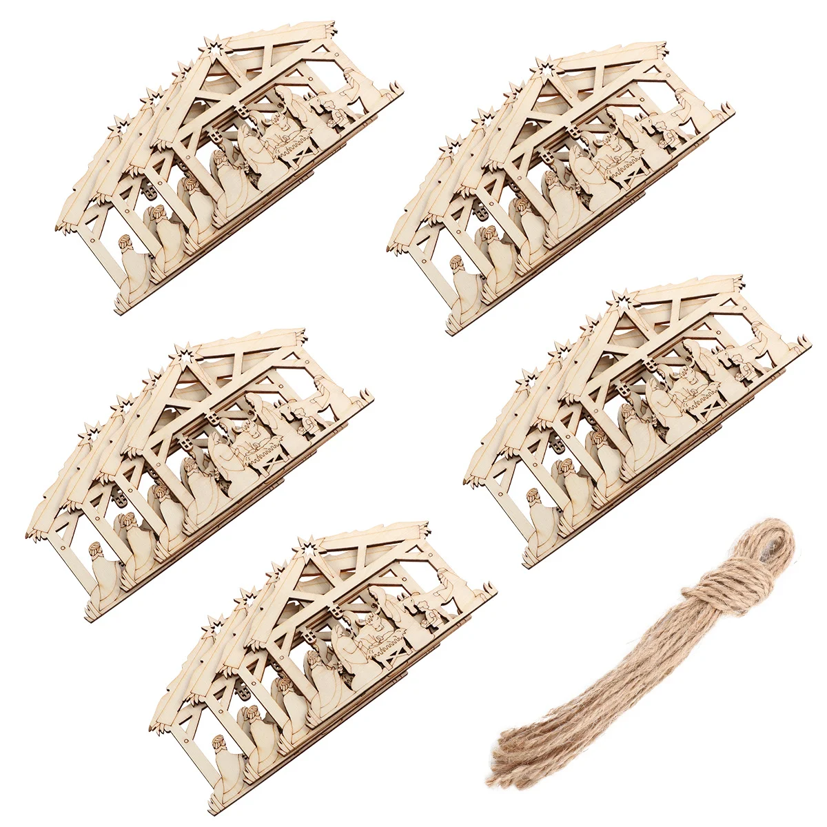 20pcs Wooden Christmas Ornaments Set Hollow Shape Nativity Scene Hanging Decor For Xmas Tree Door Window Luggage 
20pcs Wooden Christmas Ornaments Set Hollow Shape Nativity Scene Hanging Decor For Xmas Tree Door Window Luggage