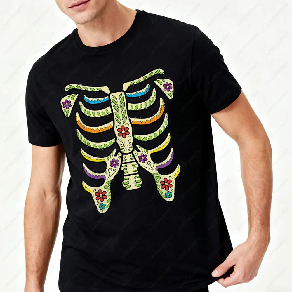 Mexico Sugar Skull Skeleton Rib Día De Muertos Men Women Tshirt Halloween Party Costume Day Unisex Cotton T-Shirt Men Clothing
Mexico Sugar Skull Skeleton Rib Día De Muertos Men Women Tshirt Halloween Party Costume Day Unisex Cotton T-Shirt Men Clothing
