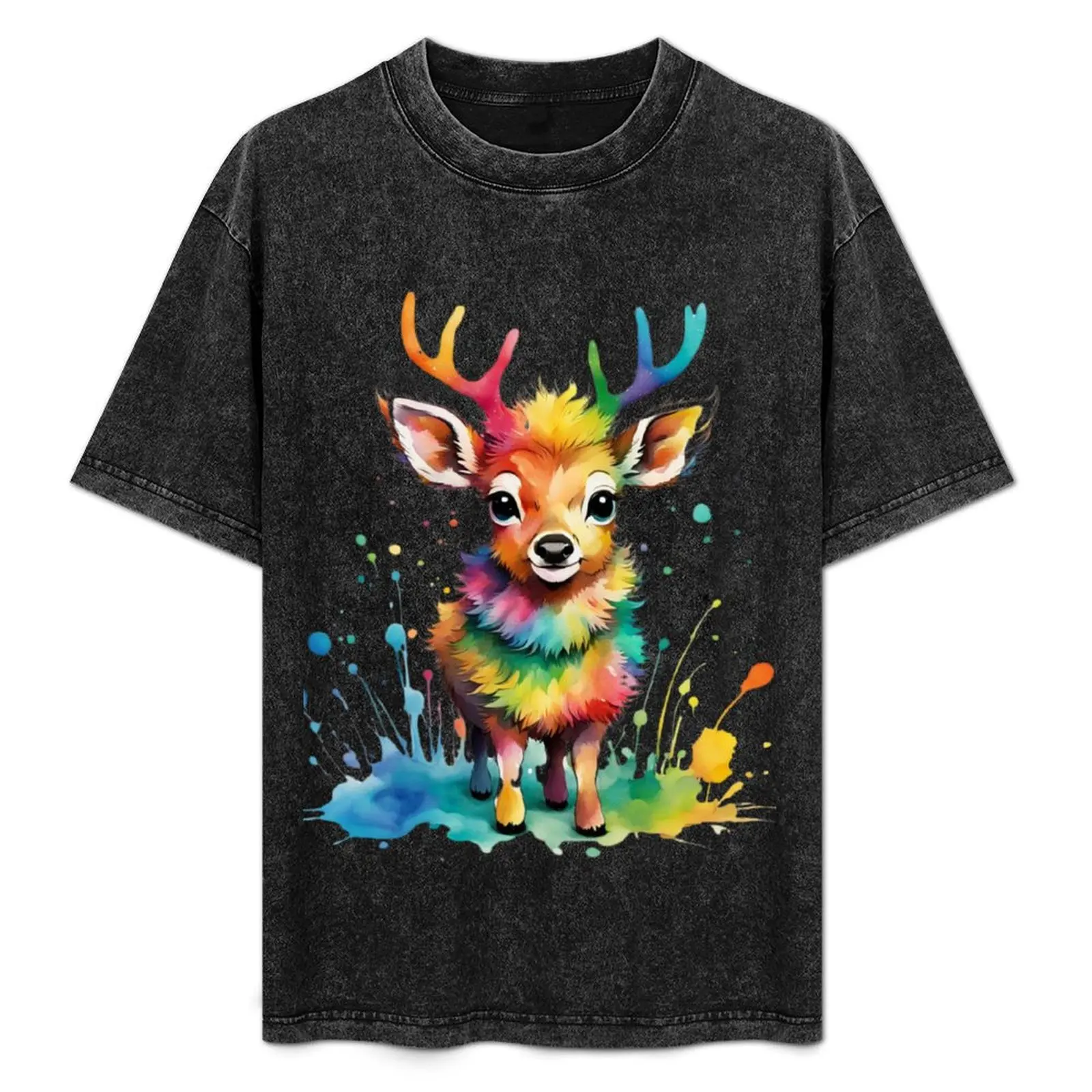 Rainbow deer T-Shirt Fashion Simple Casual Tee Shirt
Rainbow deer T-Shirt Fashion Simple Casual Tee Shirt