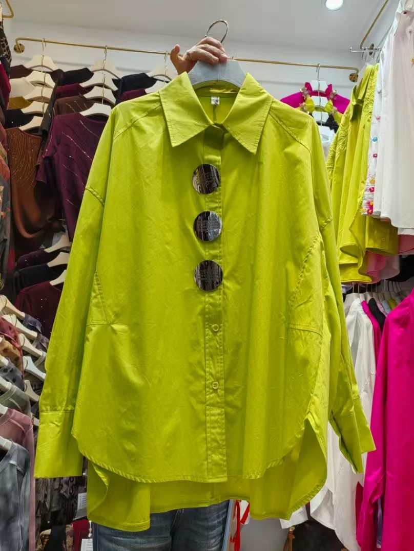 New In Spring 2025 Loose Casual Cotton Buttons Up Shirts Blouses For Women Lantern Sleeve Korean Popular Oversized Top Clothes
New In Spring 2025 Loose Casual Cotton Buttons Up Shirts Blouses For Women Lantern Sleeve Korean Popular Oversized Top Clothes