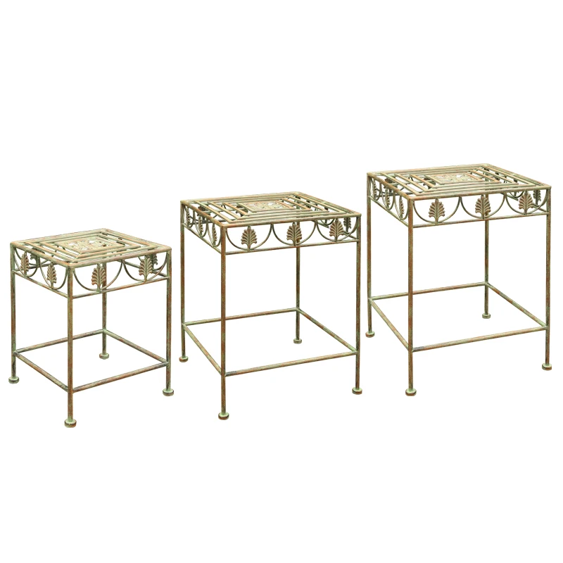 European style old square garden wrought iron flower stand balcony living room courtyard flower pot stand outdoor flower stool
European style old square garden wrought iron flower stand balcony living room courtyard flower pot stand outdoor flower stool