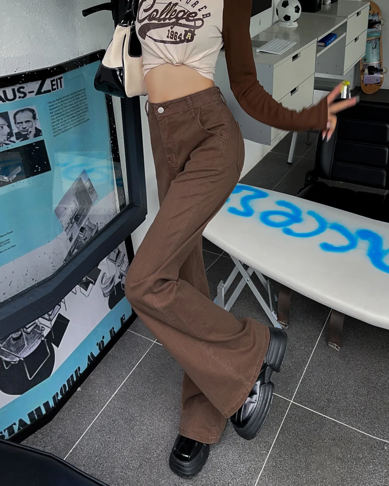 Джинсы-колокольчики с высокой талией, женские эластичные брюки-колокольчики в американском стиле ретро, большой размер, модные хлопковые эластичные джинсы
Джинсы-колокольчики с высокой талией, женские эластичные брюки-колокольчики в американском стиле ретро, большой размер, модные хлопковые эластичные джинсы