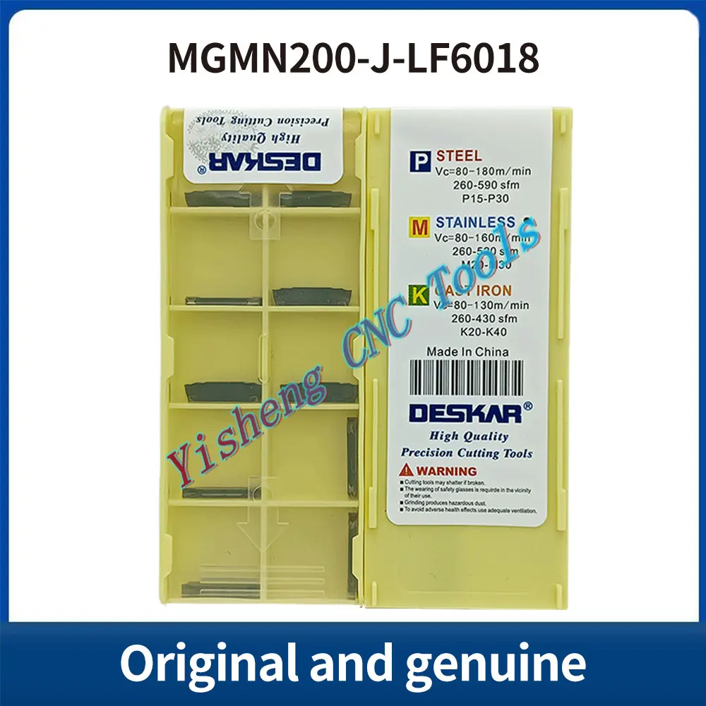 DESKAR 100% Original MGMN200-J MGMN300-J LF6018 CNC cutting tool indexable threading carbide insert
DESKAR 100% Original MGMN200-J MGMN300-J LF6018 CNC cutting tool indexable threading carbide insert