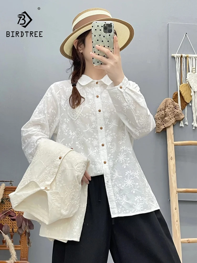 Новинка 2025, осенняя хлопковая рубашка с длинным рукавом, женская рубашка с отложным воротником и вышивкой, шикарная свободная блузка Mori Girl Temperament T59155CC
Новинка 2025, осенняя хлопковая рубашка с длинным рукавом, женская рубашка с отложным воротником и вышивкой, шикарная свободная блузка Mori Girl Temperament T59155CC