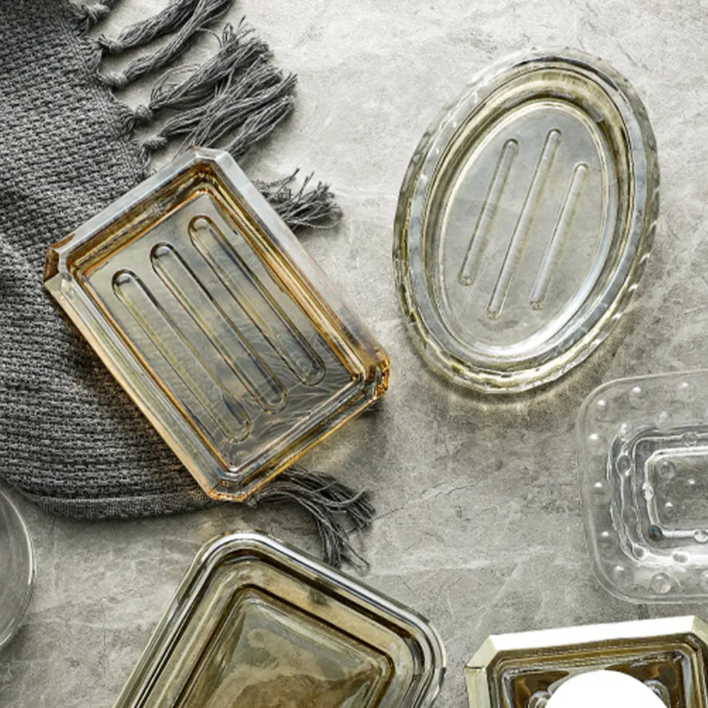 Household Soap Box Glass Decorative Easy Carry Soap Holder Portable Bathroom Accessory Wear-Resistant Dish Bathroom Accessory
Household Soap Box Glass Decorative Easy Carry Soap Holder Portable Bathroom Accessory Wear-Resistant Dish Bathroom Accessory