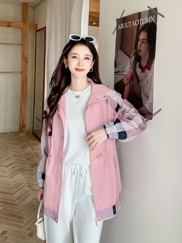 British Style Sweet Dopaamine Pink Checkered Hooded Mid-Length Women's Coat Spring Autumn New Style 2025 Fashion Ladies Outer...
British Style Sweet Dopaamine Pink Checkered Hooded Mid-Length Women's Coat Spring Autumn New Style 2025 Fashion Ladies Outer...