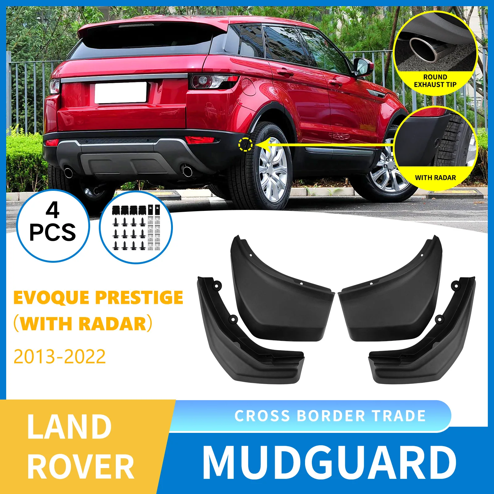 For Land Rover Evoque Prestige With radar 2013-22 Aurora Brilliance mudguard sheet,Front Rear Flares Splash Guards Cover
For Land Rover Evoque Prestige With radar 2013-22 Aurora Brilliance mudguard sheet,Front Rear Flares Splash Guards Cover
