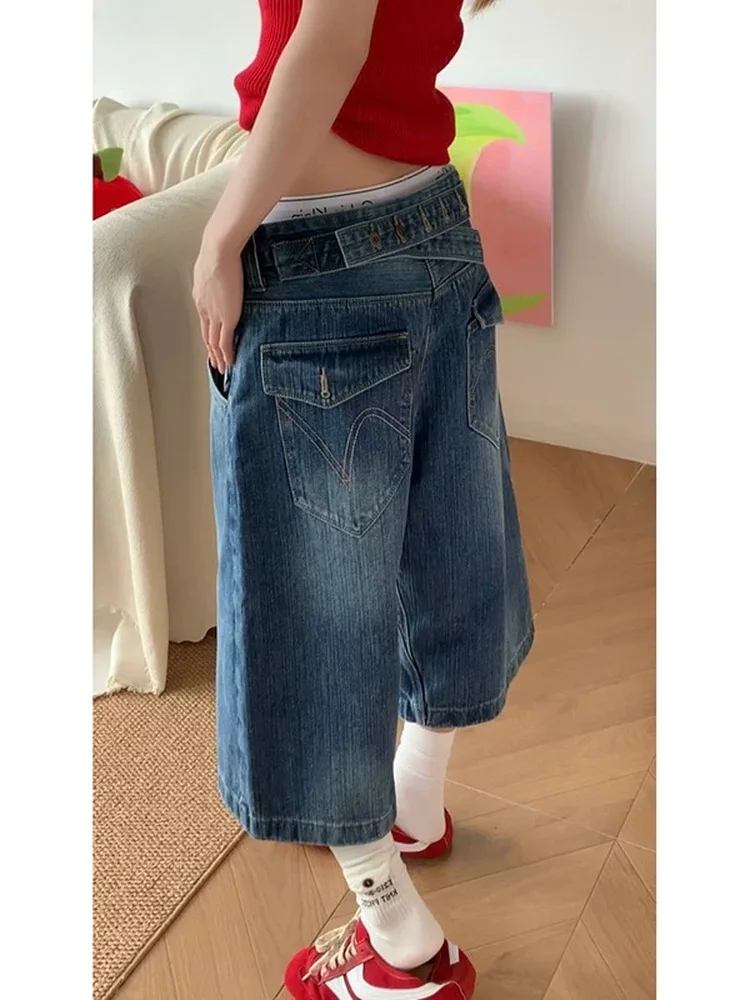 American Style Vintage Washed Seven-Five Women's Jeans Summer New Loose Wide Leg Six-Five Shorts High Waist Denim Pants
American Style Vintage Washed Seven-Five Women's Jeans Summer New Loose Wide Leg Six-Five Shorts High Waist Denim Pants