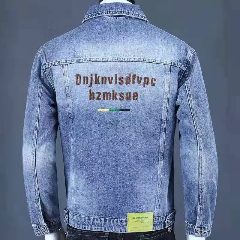 Button Letter Jeans Coat for Men Denim Jackets Man with Embroidery Autumn Blue Big Size Japanese Winter 2023 Loose Menswear Worn
Button Letter Jeans Coat for Men Denim Jackets Man with Embroidery Autumn Blue Big Size Japanese Winter 2023 Loose Menswear Worn
