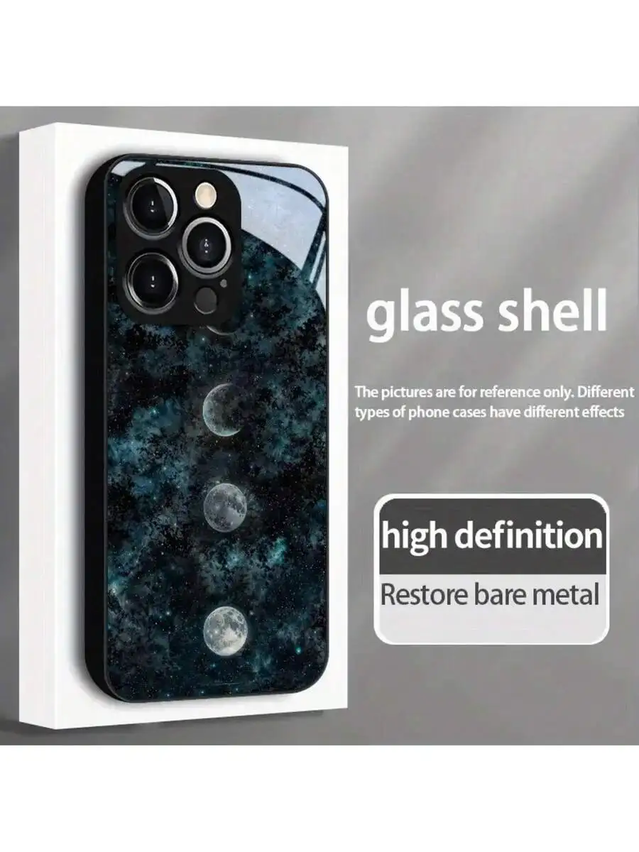 Tempered Glass Phone Case With Moon Phase Pattern For iPhone 15 14 13 12 11 Pro Max
Tempered Glass Phone Case With Moon Phase Pattern For iPhone 15 14 13 12 11 Pro Max