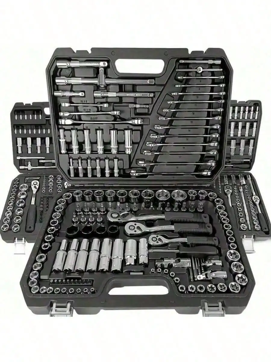 151/46pcs Comprehensive Mechanical Tool Set - 1/4", 3/8", 1/2" Deep And Standard Sockets, Ratchet Wrench Set, S2 And CR-V Socket
151/46pcs Comprehensive Mechanical Tool Set - 1/4", 3/8", 1/2" Deep And Standard Sockets, Ratchet Wrench Set, S2 And CR-V Socket
