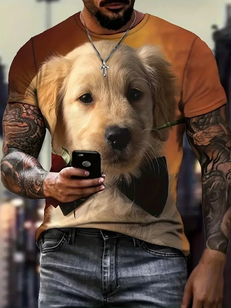 2024 New Summer Fashion Dog 3D Digital Pattern Print Men's Graphic T-shirt Casual Comfort T-shirt Short Sleeve Pullover Top Men'
2024 New Summer Fashion Dog 3D Digital Pattern Print Men's Graphic T-shirt Casual Comfort T-shirt Short Sleeve Pullover Top Men'
