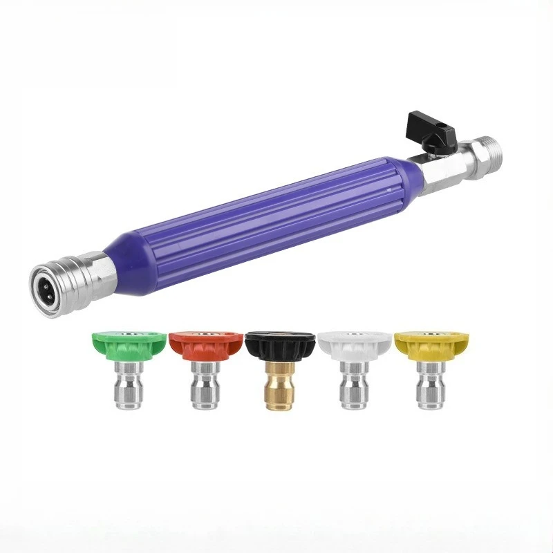 Cleaning machine, car wash water gun, straight rod high-pressure gun M22/14 stainless steel quick insert spray gun head
Cleaning machine, car wash water gun, straight rod high-pressure gun M22/14 stainless steel quick insert spray gun head