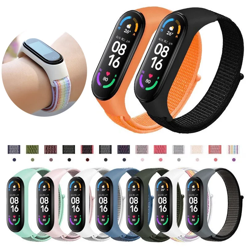 Nylon Loop for xiaomi Mi Band 7 6 Strap NFC SmartWatch Wristband Correa Replacement sport pulsera Miband 7 6 5 4 3 Bracelet
Nylon Loop for xiaomi Mi Band 7 6 Strap NFC SmartWatch Wristband Correa Replacement sport pulsera Miband 7 6 5 4 3 Bracelet
