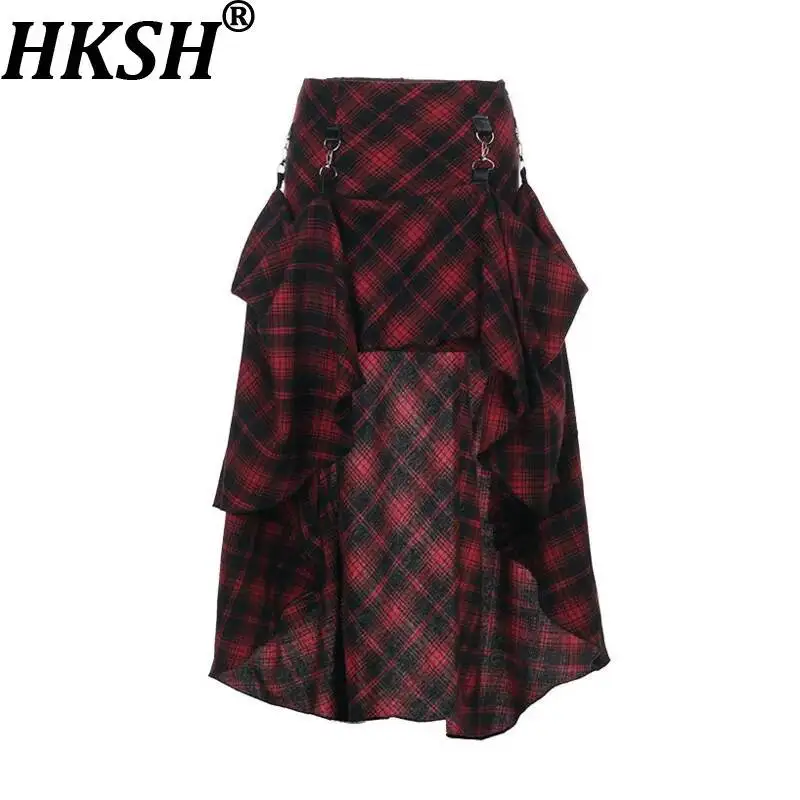 HKSH Women Skirt Plaid Irregular Hem Adjustable Pleated Multi-Wear A-line Slimming American Retro Y2K Chic Skirts Summer HK22751
HKSH Women Skirt Plaid Irregular Hem Adjustable Pleated Multi-Wear A-line Slimming American Retro Y2K Chic Skirts Summer HK22751