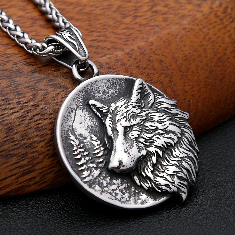 Vintage Viking Wolf Head Necklace Stainless Steel Nordic Animal Pendant For Men Women Unique Amulet Jewelry Gift Dropshipping
Vintage Viking Wolf Head Necklace Stainless Steel Nordic Animal Pendant For Men Women Unique Amulet Jewelry Gift Dropshipping