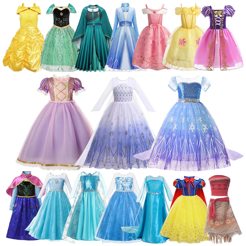 Disney Frozen Elsa Anna Princess Girls Dress Rapunzel Cinderella Kids Halloween Vestidos Costume Children Birthday Party Dress
Disney Frozen Elsa Anna Princess Girls Dress Rapunzel Cinderella Kids Halloween Vestidos Costume Children Birthday Party Dress