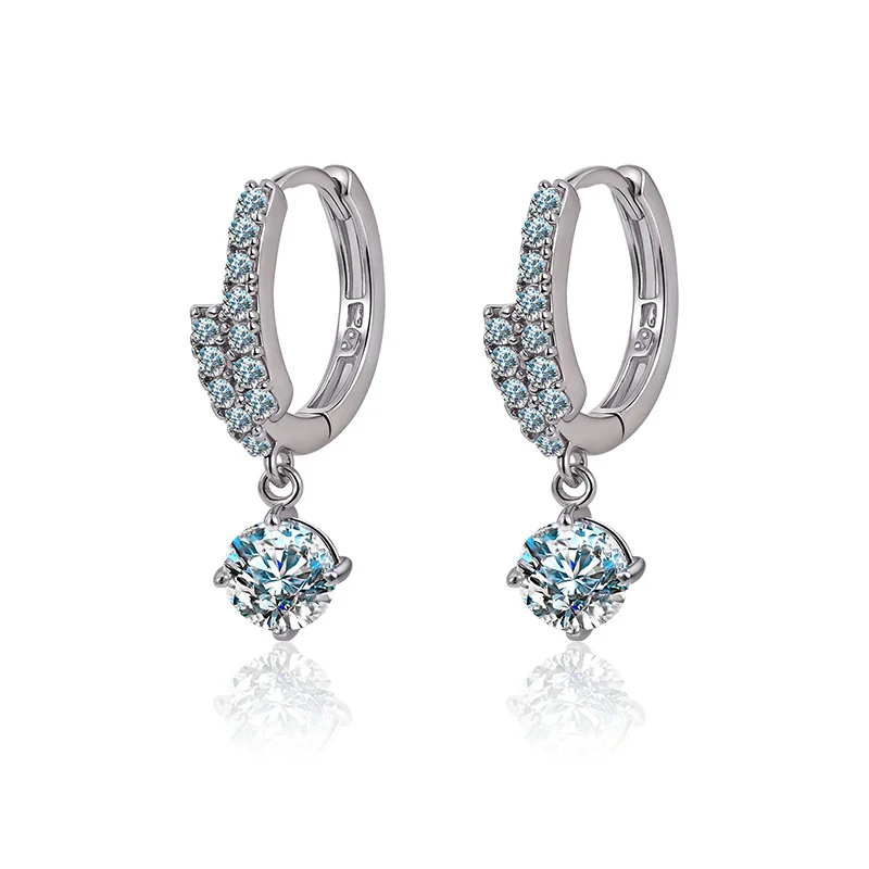 S925 Sterling Silver Moissanite Hoop Earrings, Full Pave Zircon Circle Earring, Luxury Elegant Fashion Jewelry Gifts for Women
S925 Sterling Silver Moissanite Hoop Earrings, Full Pave Zircon Circle Earring, Luxury Elegant Fashion Jewelry Gifts for Women